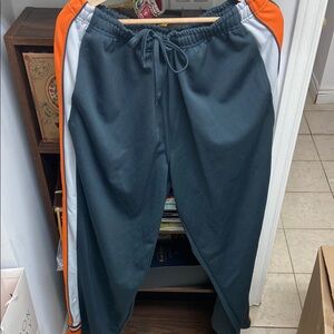 Vintage Sportek Men's Gray and Orange Track Pants